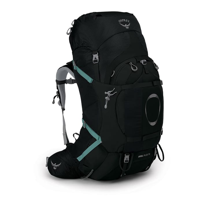 Osprey Ariel Plus 70 Black Osprey Backpacks and Bags