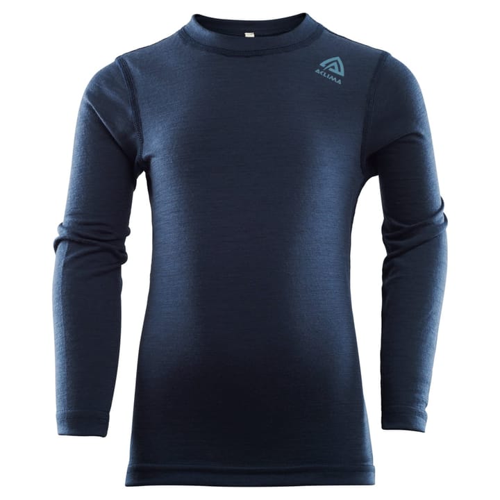 Aclima Lightwool Crew Neck Shirt Children Navy Blazer Aclima