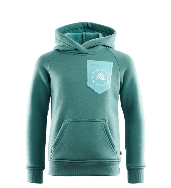 Aclima Fleecewool Hoodie Jr North Atlantic / Reef Waters Aclima