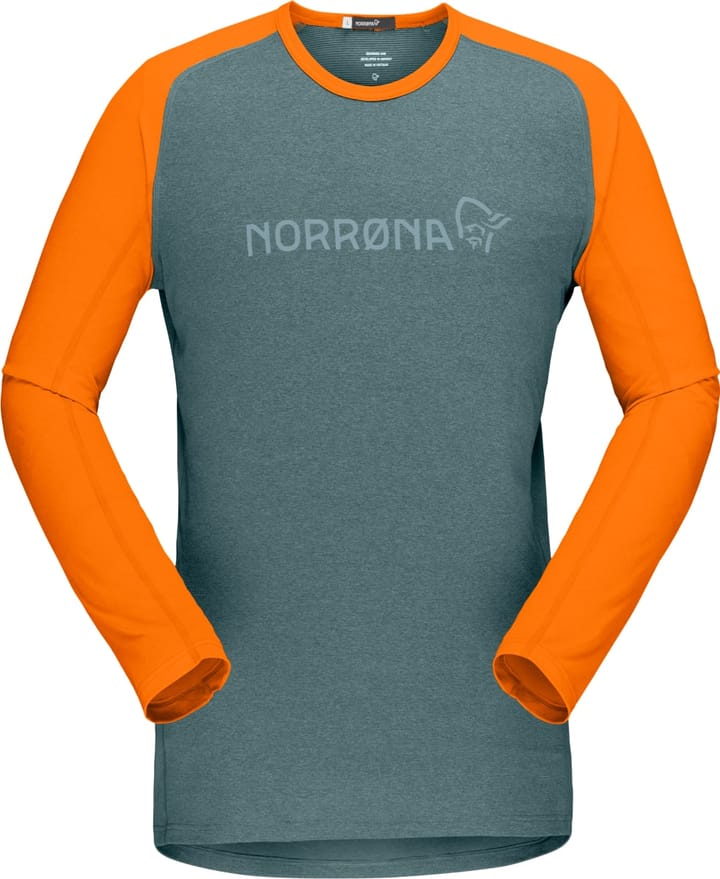 Norrøna Fjørå Equaliser Lightweight Long Sleeve (M) North Atlantic/Orange Popsicle Norrøna