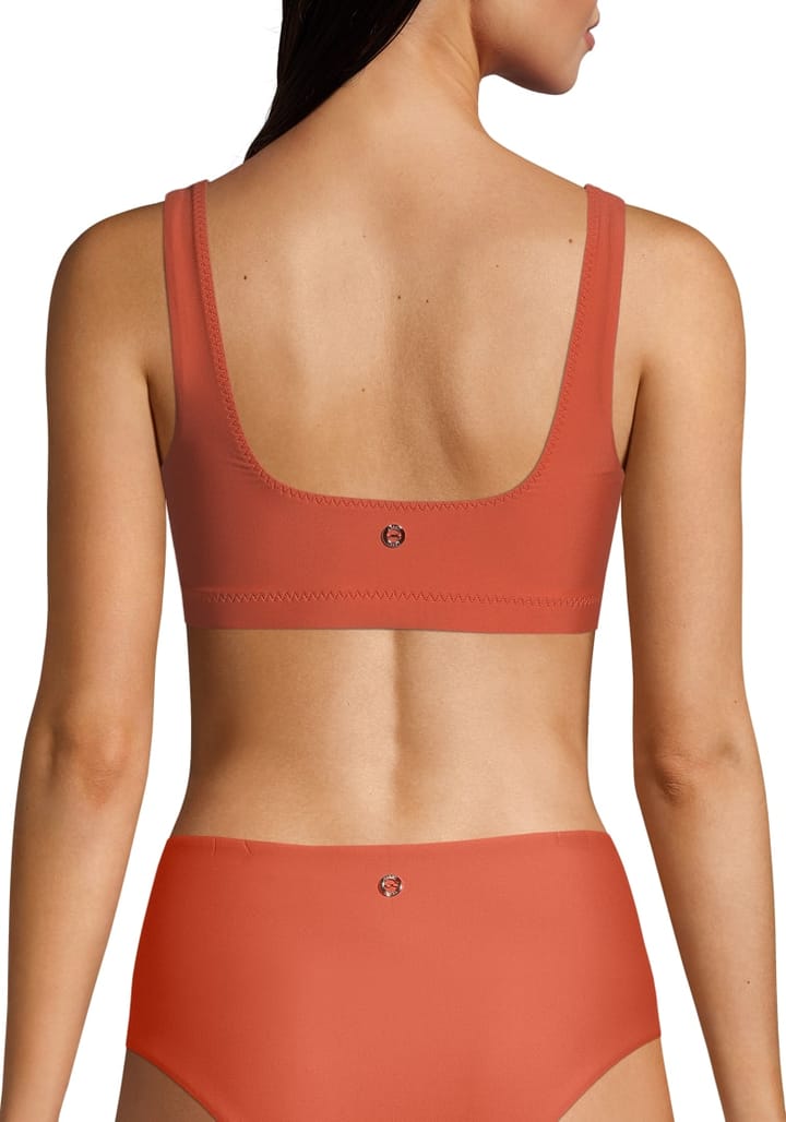 Casall Square Neck Bikini Top Dk Papaya Red Casall Casall Square Neck Bikini Top Dk Papaya Red Casall