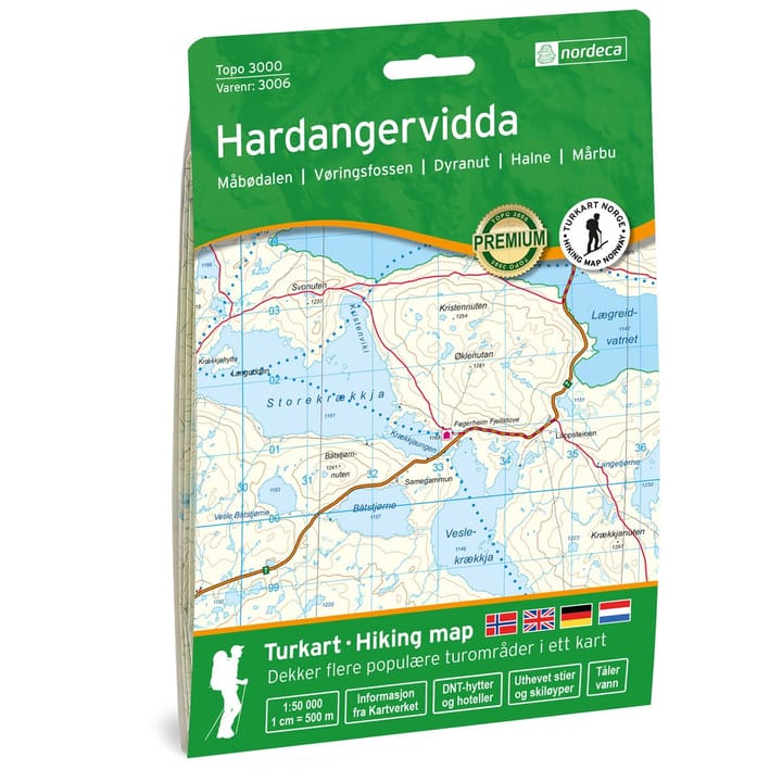 Nordeca Hardangervidda 1:50 000 Topo 3000 Ugland IT