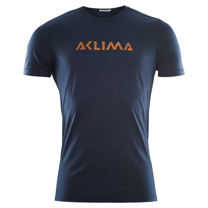 Aclima Lightwool T-Shirt Logo Man Navy Blazer Aclima