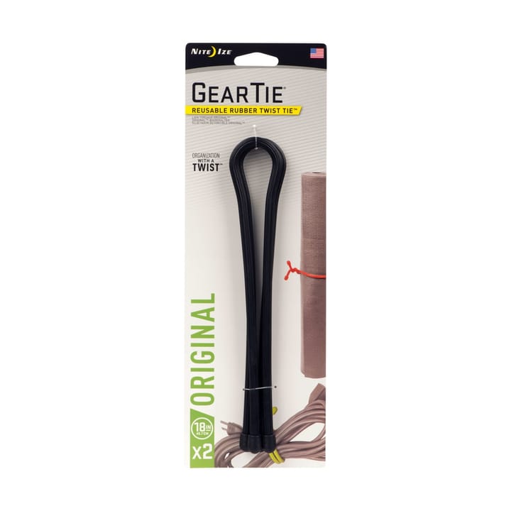 Nite Ize Gear Tie® Reus Rubber Twist Tie™ 18 In. - 2 Pack Black Nite Ize Nite Ize Gear Tie® Reus Rubber Twist Tie™ 18 In. - 2 Pack Black Nite Ize