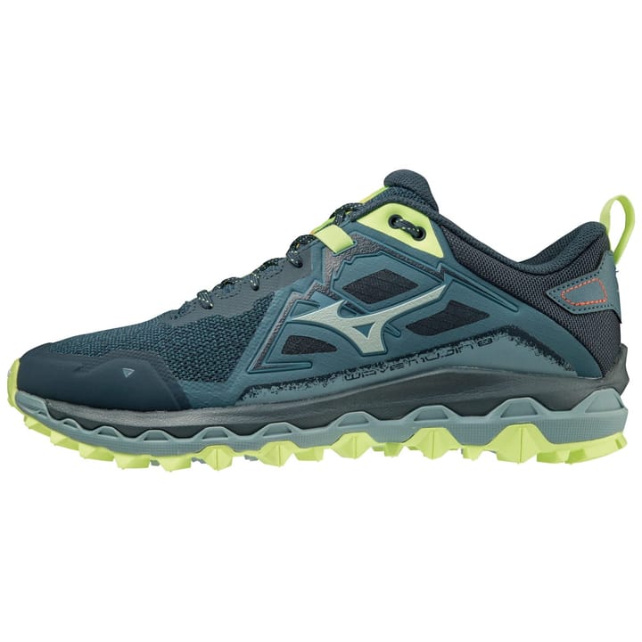 Mizuno Men's Wave Mujin 8 Tapestry/Misty Blue/Neo Lime Mizuno Mizuno Men's Wave Mujin 8 Tapestry/Misty Blue/Neo Lime Mizuno