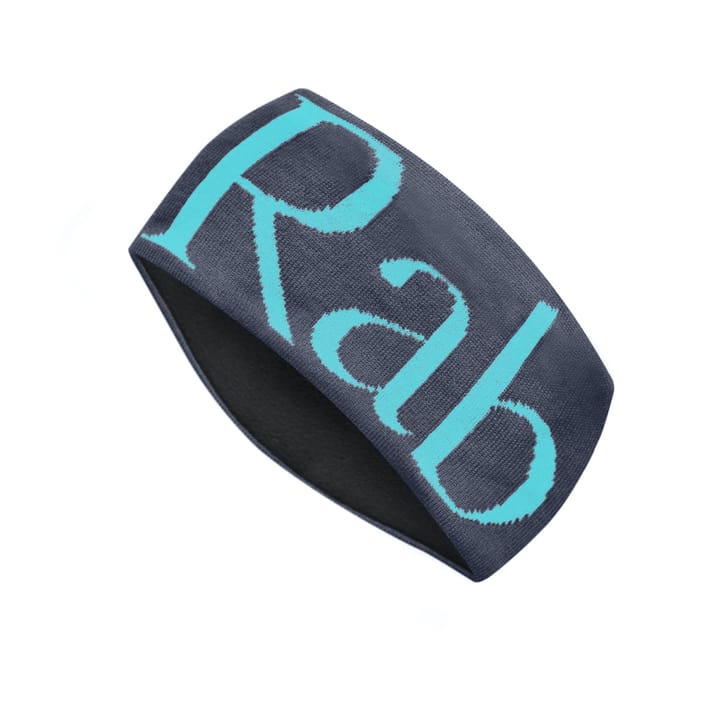 Rab Knitted Logo Headband Ebony / Seaglass Rab